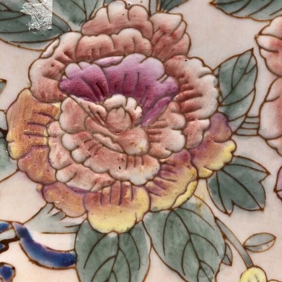 Decorative Plates Vintage FLOWERS Roses Made in China Porcelain Round 10 inch - Picture 6 of 7